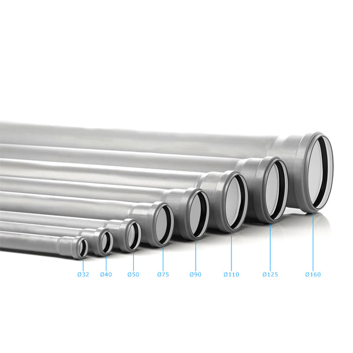 TUBO HTEM 1 BICCHIERE PP3  VALSIR- Diam. 125 lungh. 3000- VALSI- pezzi 1