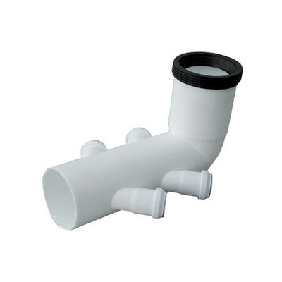 CURVA BIANCA W.C. CON 4 ATTACCHI VALSIR- Diam. 110 / 40- VALSI- pezzi 1