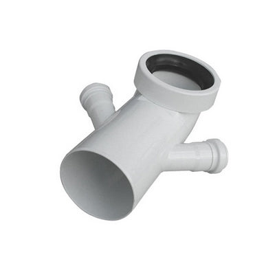 CURVA BIANCA WC ATTACCO BICCHIERE  DOPPIO  VALSIR- Diam. 110 / 40- VALSI- pezzi 1