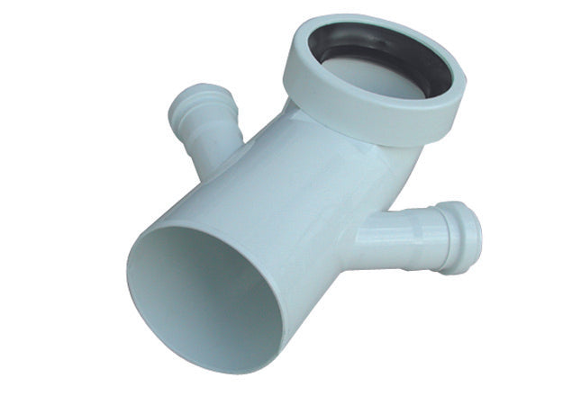 CURVA BIANCA WC ATTACCO BICCHIERE  DOPPIO  VALSIR- Diam. 110 / 40- VALSI- pezzi 1