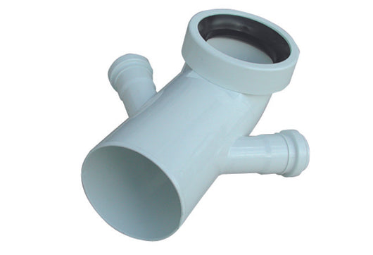 CURVA BIANCA WC ATTACCO BICCHIERE  DOPPIO  VALSIR- Diam. 110 / 40- VALSI- pezzi 1