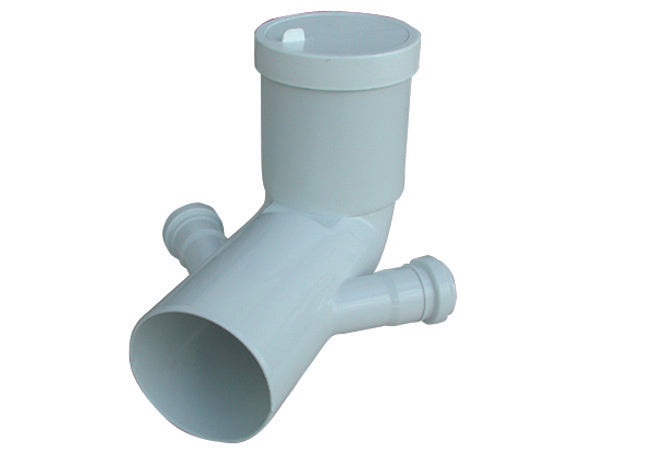 CURVA BIANCA WC PROLUNGATA ATTACCO BICCHIERE DOPPIO  VALSIR- Diam. 110 / 50- VALSI- pezzi 1