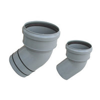 CURVA IN PP RIDUZIONE AL  PVC DIAM. 110 / 100  VALSIR- 15  °  senza oring- VALSI- pezzi 1