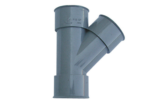 DERIVAZIONE 45  ° FF PVC GRIGIO- Diam. 40- senza- pezzi 1