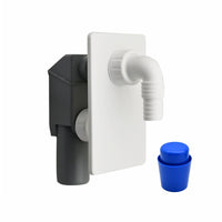 SIFONE LAVATRICE / LAVASTOVIGLIE AD INCASSO C/ PLACCA BIANCA- Diam. 40- DH- pezzi 1