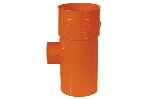 DERIVAZIONE  87  °  RIDOTTE IN PVC ARANCIO- Diam. 100 x 40- senza- pezzi 1