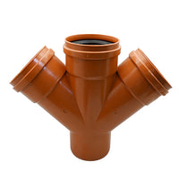 BRAGA DOPPIA 100/45  °  RAL 8023- Diam. 100- ESCLU- pezzi 1