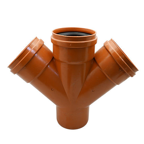 BRAGA DOPPIA 100/45  °  RAL 8023- Diam. 100- ESCLU- pezzi 1