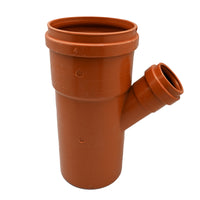 DERIVAZIONE RIDOTTA 45  ° RAL 8023- Diam. 100/40- ESCLU- pezzi 1