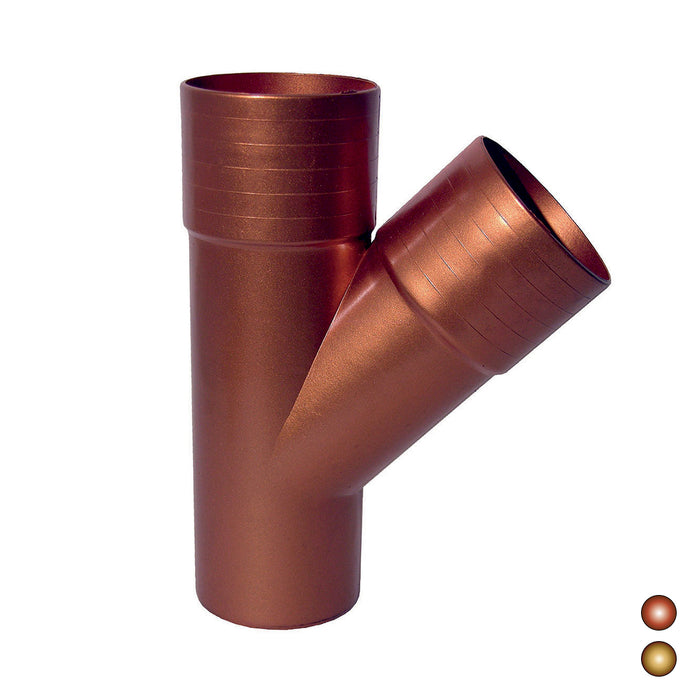 DERIVAZIONE PLUVIALE  45  °- Diam. 100 - Rame rosso- DH- pezzi 1