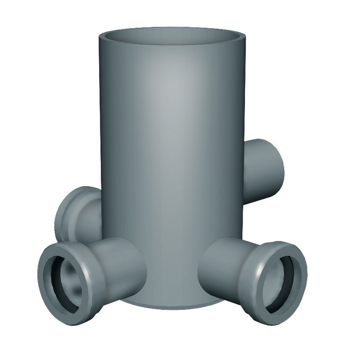 POZZETTO A PAVIMENTO ALTO- 3 uscite D.40 / 1 uscita D.50- NICOL- pezzi 1