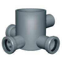 POZZETTO A PAVIMENTO BASSO- 3 uscite D.40/ 1 uscita D. 50- NICOL- pezzi 1