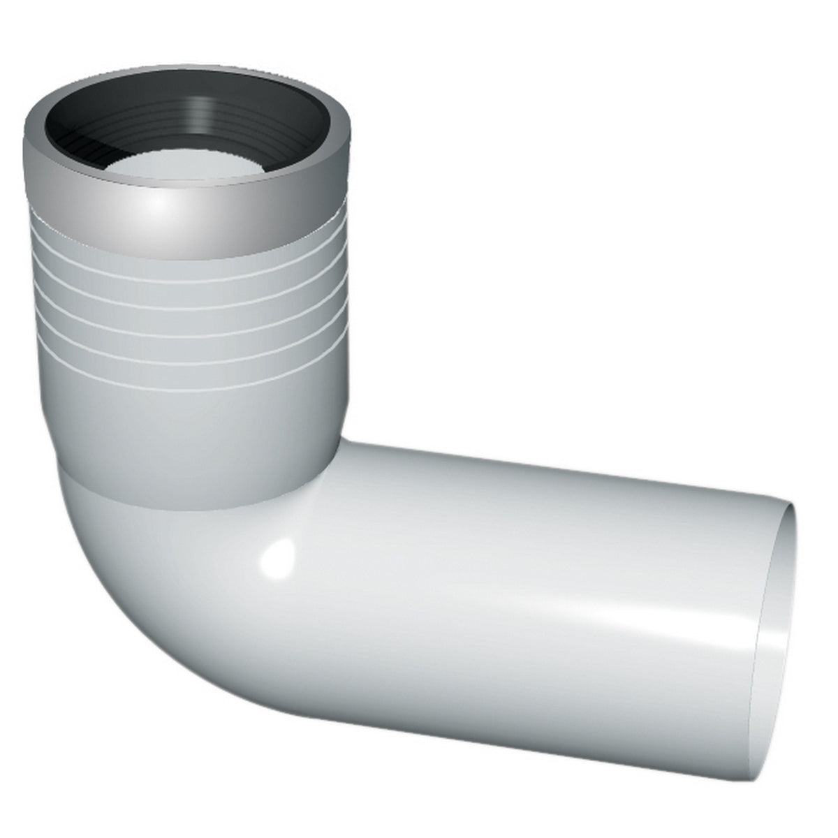 CURVA WC PROLUNGATA CON GUARNIZIONE E TAPPO- Diam. 110/116- NICOL- pezzi 1