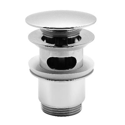 PILETTA LAVABO CLICK-CLACK TAPPO TONDO CON TROPPO PIENO LUX- 1 1/4- DH- pezzi 1