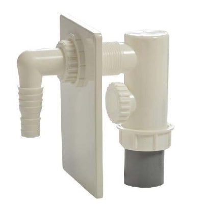 SIFONE INCASSO LAVATRICE IN PP - CON PIASTRA ABS- D. 40- GHIDI- pezzi 1