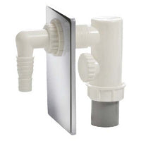 SIFONE INCASSO LAVATRICE IN PP CON PIASTRA ACC. INOX- D. 40- GHIDI- pezzi 1