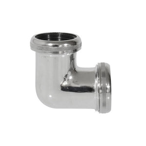 RACCORDO 90  ° CROMATO CON DUE GHIERE- 11/4 x 32- GHIDI- pezzi 1