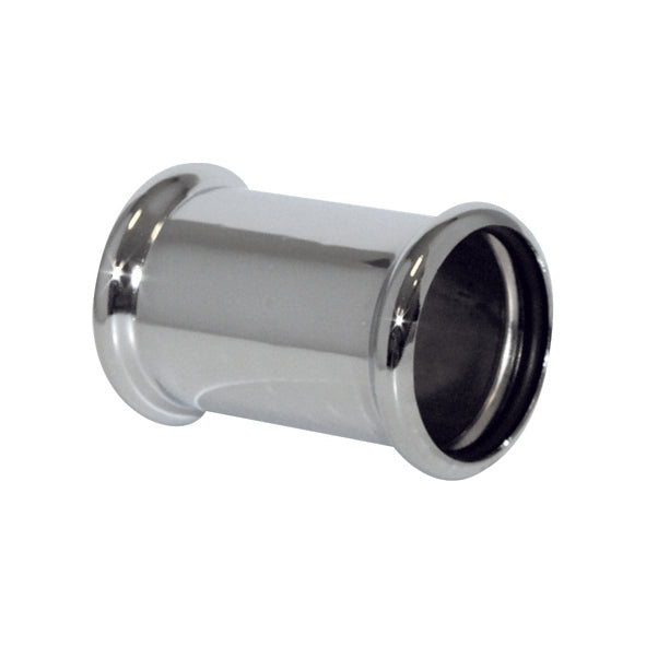 GIUNZIONE IN OTTONE CROMATO CON OR- Diam. 32- TEA- pezzi 1