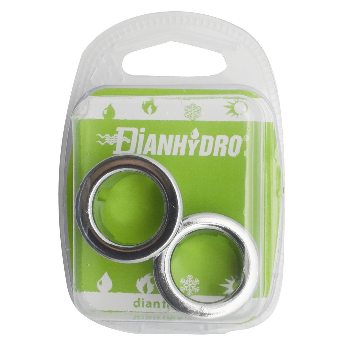 2 PZ GHIERE DI RICAMBIO PER TROPPO PIENO IN ABS CROMO BLISTER- Diam. 19- FAIDF- pezzi 1