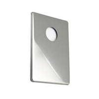 Piastra sifone lavatrice cromata 160 x 110 mm con foro diametro 34 mm DH