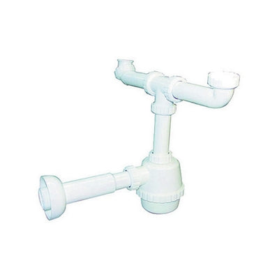 SIFONE PVC 2 VIE S / PILETTA PER PORCELLANA CON CANOTTO- 11/4- DH- pezzi 1