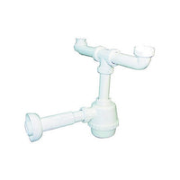 SIFONE PVC 2 VIE S / PILETTA PER PORCELLANA CON CANOTTO- 11/4- DH- pezzi 1