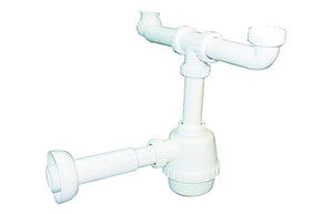 SIFONE PVC 2 VIE S / PILETTA PER PORCELLANA CON CANOTTO- 11/4- DH- pezzi 1