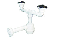 SIFONE PVC 2 VIE C / PILETTA PER PORCELLANA CON CANOTTO- 11/4- DH- pezzi 1