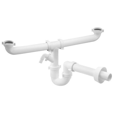 SIFONE PER LAVELLO MAGNUM 2 VIE AUTOPULENTE CON ATTACCO LAVATRICE- 1 1/2- BONOM- pezzi 1