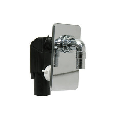 SIFONE INCASSO BONOMINI PER LAVATRICE CON PLACCA- Placca Cromata- BONOM- pezzi 1