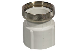 RACCORDO ABS BIANCO CON GHIERA IN OTTONE- 11/2 x 40- GOPLA- pezzi 1