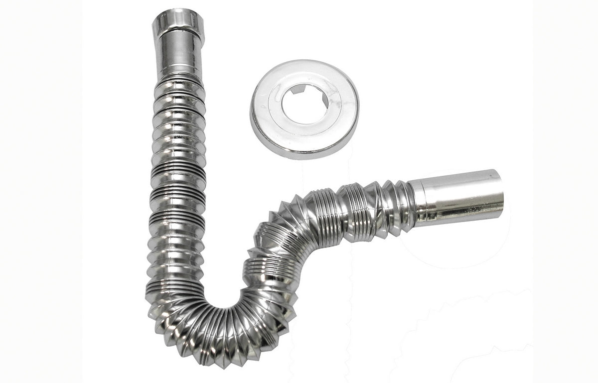 TUBO ESTENSIBILE/COMPRIMIBILE CROMATO CON ROSONE- 1 x 32- GOPLA- pezzi 1