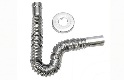 TUBO ESTENSIBILE/COMPRIMIBILE CROMATO CON ROSONE- 1 x 32- GOPLA- pezzi 1