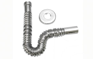 TUBO ESTENSIBILE/COMPRIMIBILE CROMATO CON ROSONE- 11/2 x 40- GOPLA- pezzi 1