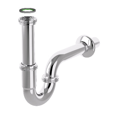 SIFONE A P IN ACCIAIO TUBULAR INOX- Cromato 11/4 x 32 mm- BONOM- pezzi 1