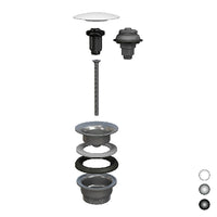 PILETTA A SCATTO PER LAVABO E BIDET MANITAPI- Tappo in acciaio inox cromato- BONOM- pezzi 1