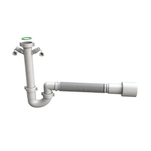 SIFONE FLESSIBILE PER LAVELLO CUCINA FLEXYBON- 11/2- BONOM- pezzi 1