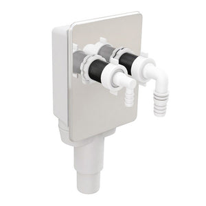 SIFONE A INCASSO DOPPIO PER SCARICO ELETTRODOMESTICI- BONOM- pezzi 1