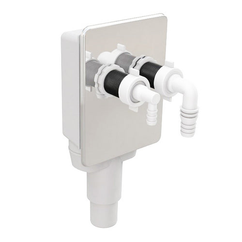 SIFONE A INCASSO DOPPIO PER SCARICO ELETTRODOMESTICI- BONOM- pezzi 1