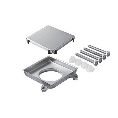 GRIGLIA DA PAVIMENTO IN ACCIAIO INOX DOUBLE-FACE- 100 x 100 mm- BONOM- pezzi 1