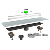 CANALETTA DOCCIA CANALISSIMA KIT MIXAGE- Scarico centrale L. 70 cm- BONOM- pezzi 1