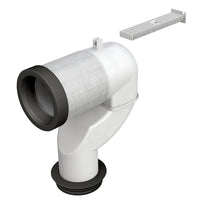 CURVA A P PER COLLEGAMENTO  AL PAVIM. BRIDA IN PLASTICA- Diam.  90-110 mm- BONOM- pezzi 1