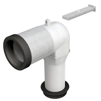 CURVA A L PER COLLEGAMENTO AL PAV. BRIDA IN PLASTICA- Diam. 90-110 mm- BONOM- pezzi 1