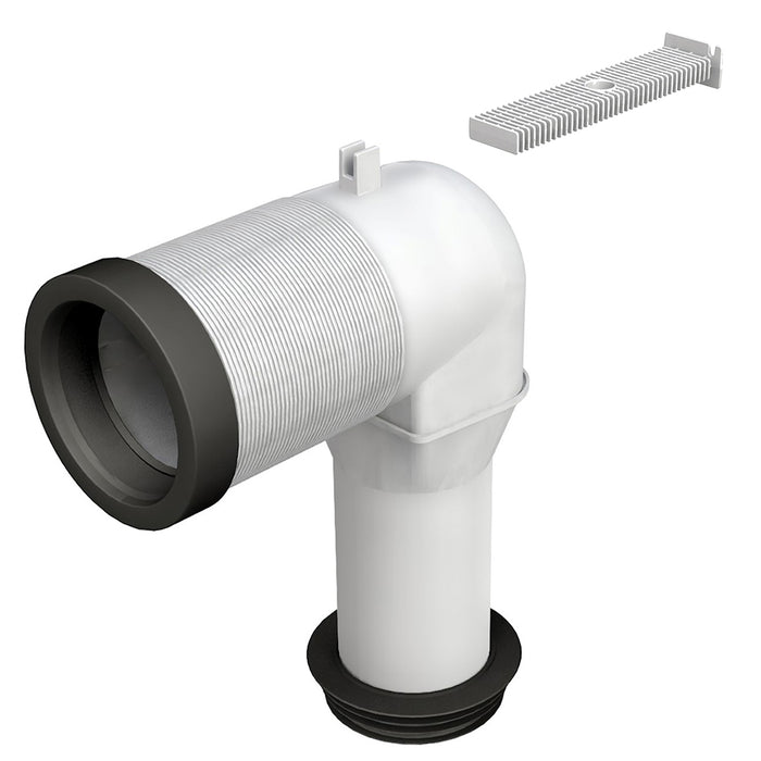 CURVA A L PER COLLEGAMENTO AL PAV. BRIDA IN PLASTICA- Diam. 90-110 mm- BONOM- pezzi 1