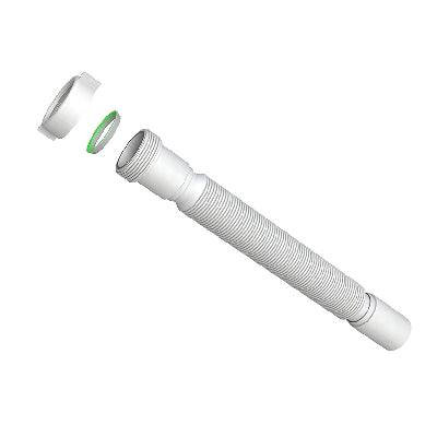 TUBO FLESSIBILE ED ESTENSIBILE C/GHIERA PLASTICA- 11/2 x D. 40 mm- BONOM- pezzi 1