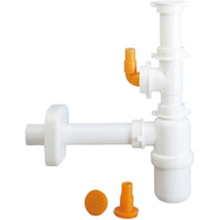 SIFONE A BOTTIGLIA PER LAVELLO 1V CON ATTACCO LAVASTOVIGLIE ORIZZ- 11/2  D.40 1 vasca- LIRA- pezzi 1