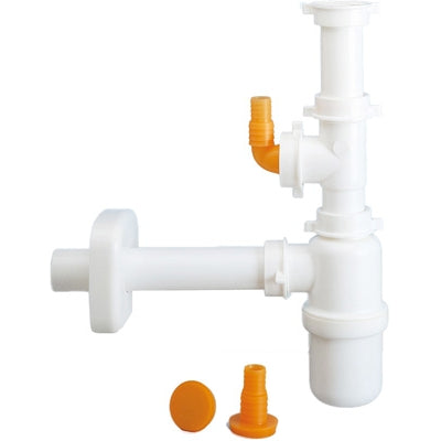 SIFONE A BOTTIGLIA PER LAVELLO 1V CON ATTACCO LAVASTOVIGLIE ORIZZ- 11/2  D.40 1 vasca- LIRA- pezzi 1