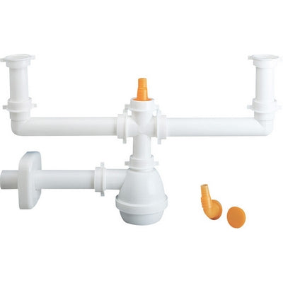 SIFONE TIPO M PER LAVELLI A 2 VIE CON ATTACCO LAVASTOVIGLIE VERTICALE- 11/2- LIRA- pezzi 1