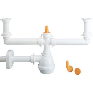 SIFONE TIPO M PER LAVELLI A 2 VIE CON ATTACCO LAVASTOVIGLIE VERTICALE- 11/2- LIRA- pezzi 1