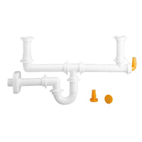 SIFONI A TUBO PER LAVELLI A DUE VASCHE CON ATTACCO LAVASTOVIGLIE- 11/2- LIRA- pezzi 1